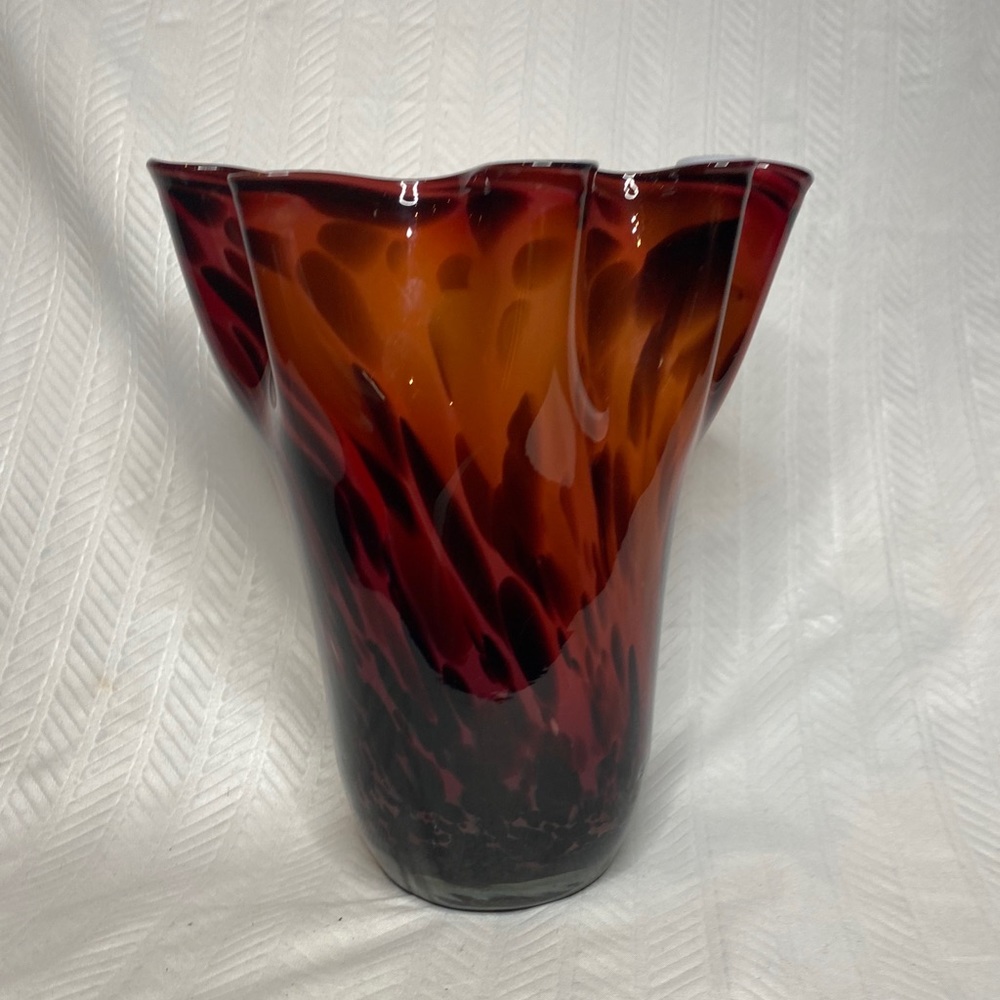 CYS Excel glassware hand blown glass art vase.